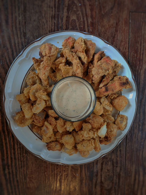 chicken of the woods mushrooms fried