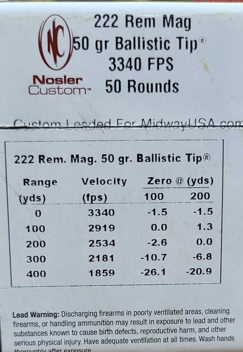 222 Remington Magnum ammo