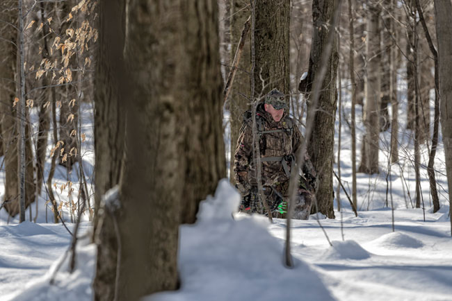 hunter in the snow