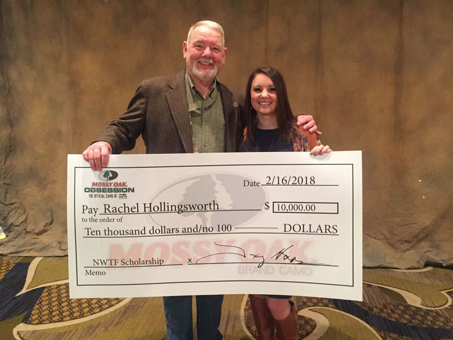 Cuz and Rachel Hollingsworth Scholarship check