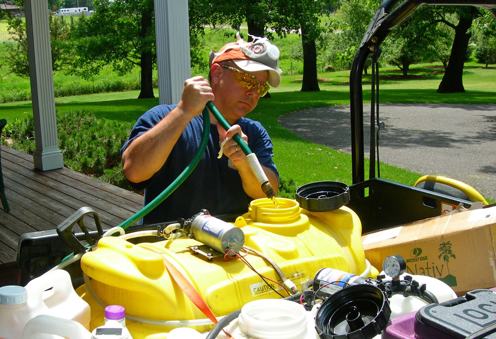 preparing herbicide