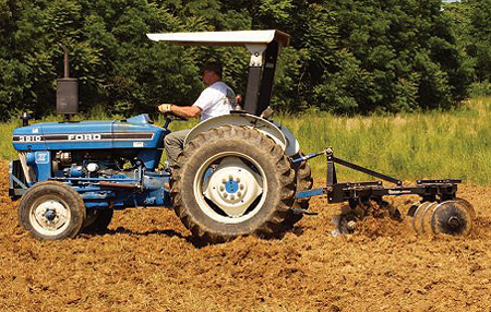 tractor plowing