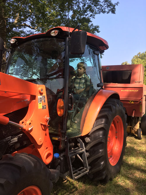 Henry on tractor