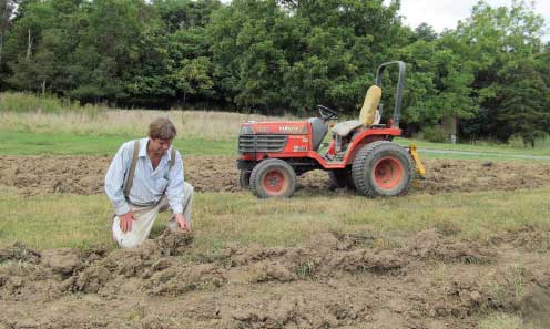 deep plowing field