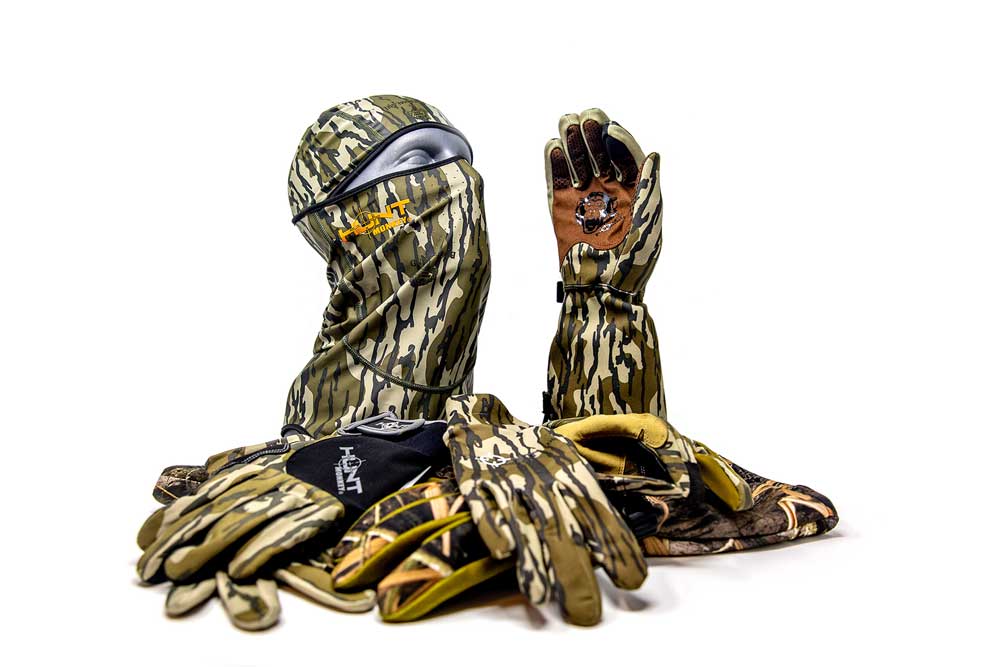 hunt monkey mossy oak gloves and facemask