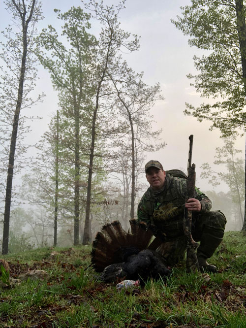 Heath Wood turkey in fog