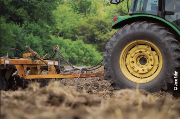 tractor plowing