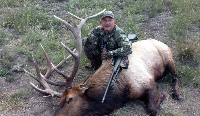 Ralph Ramos with bull elk