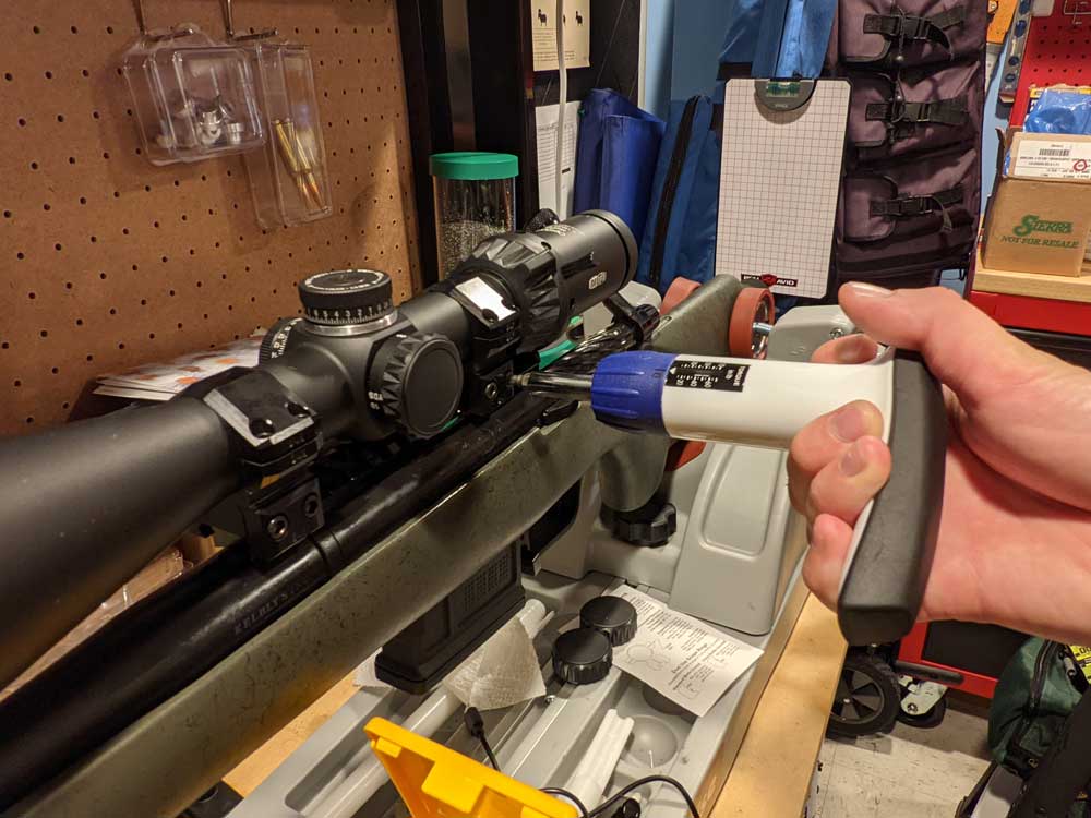 torquing screws on scope