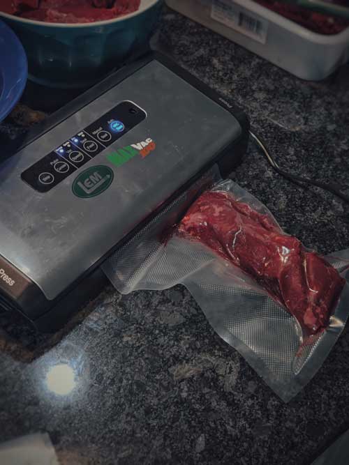 vacuum sealed wild game meat