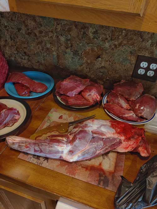 Wild game meat cuts