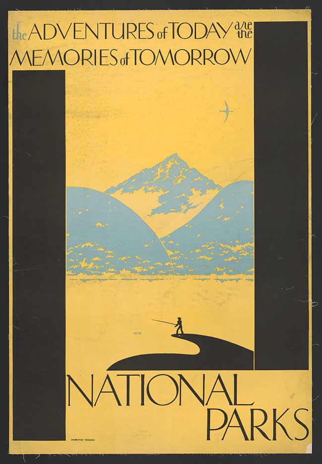 1930s national forests promotional poster