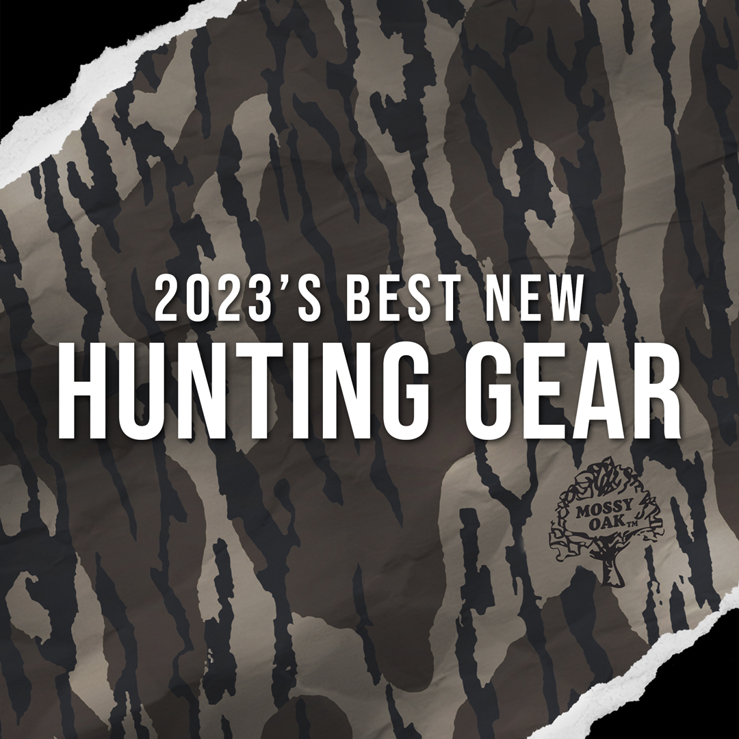 best new hunting gear text on bottomland background