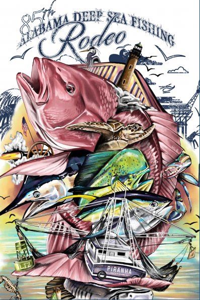 2018 Alabama Deep Sea Fishing Rodeo Poster
