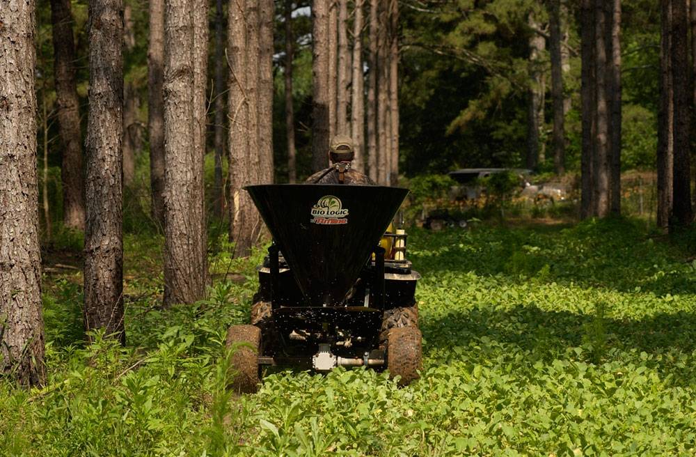 ATV with hopper fertilizer