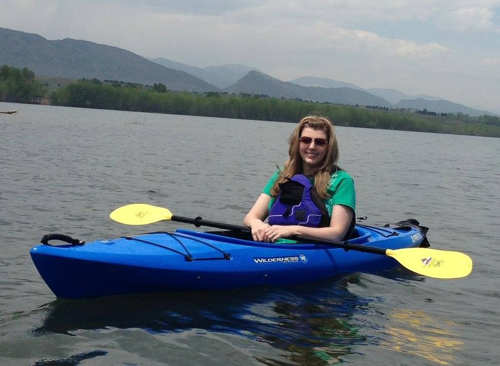 Ashlee Lundvall kayaking