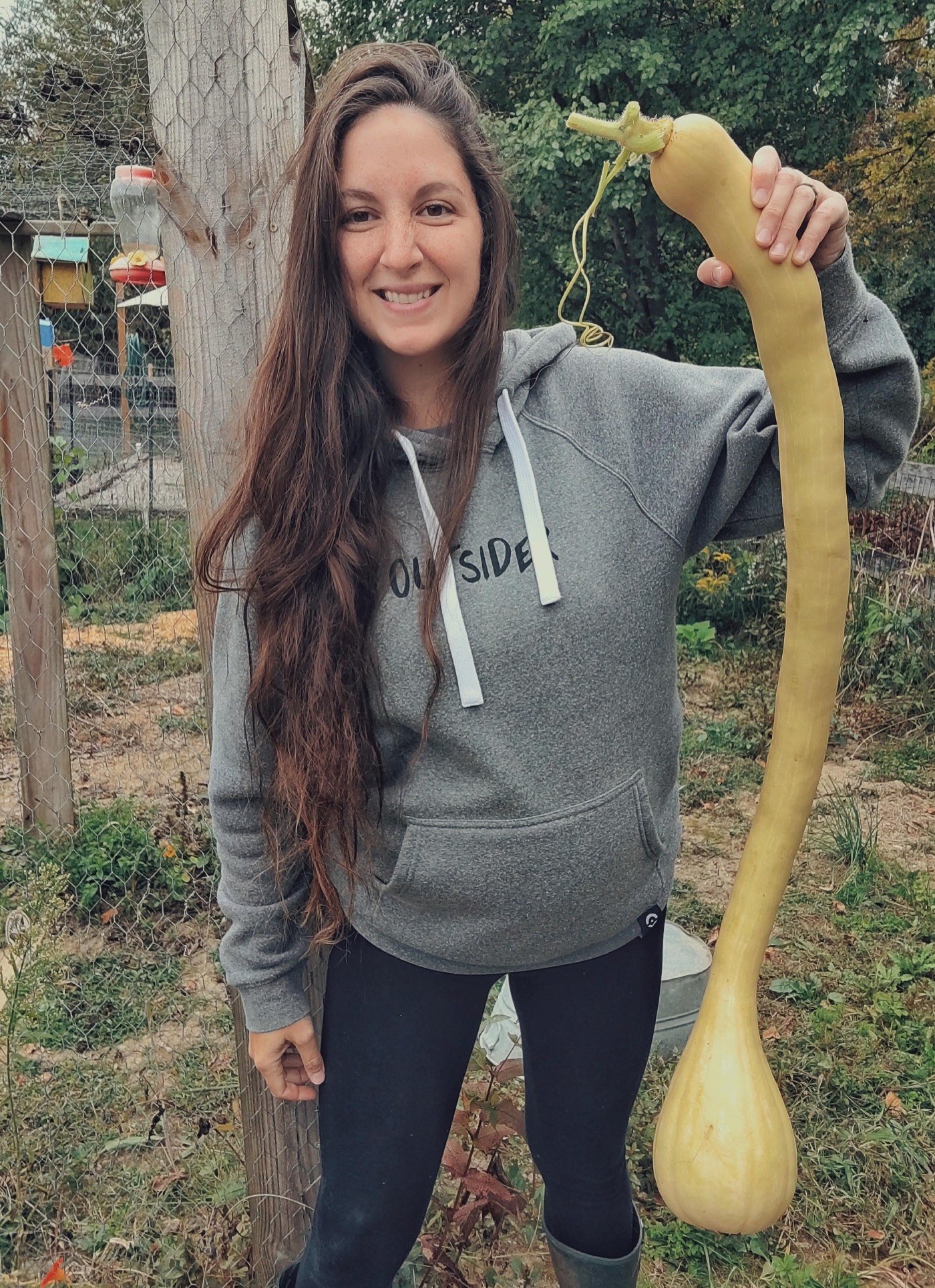 Beka Garris with large squash