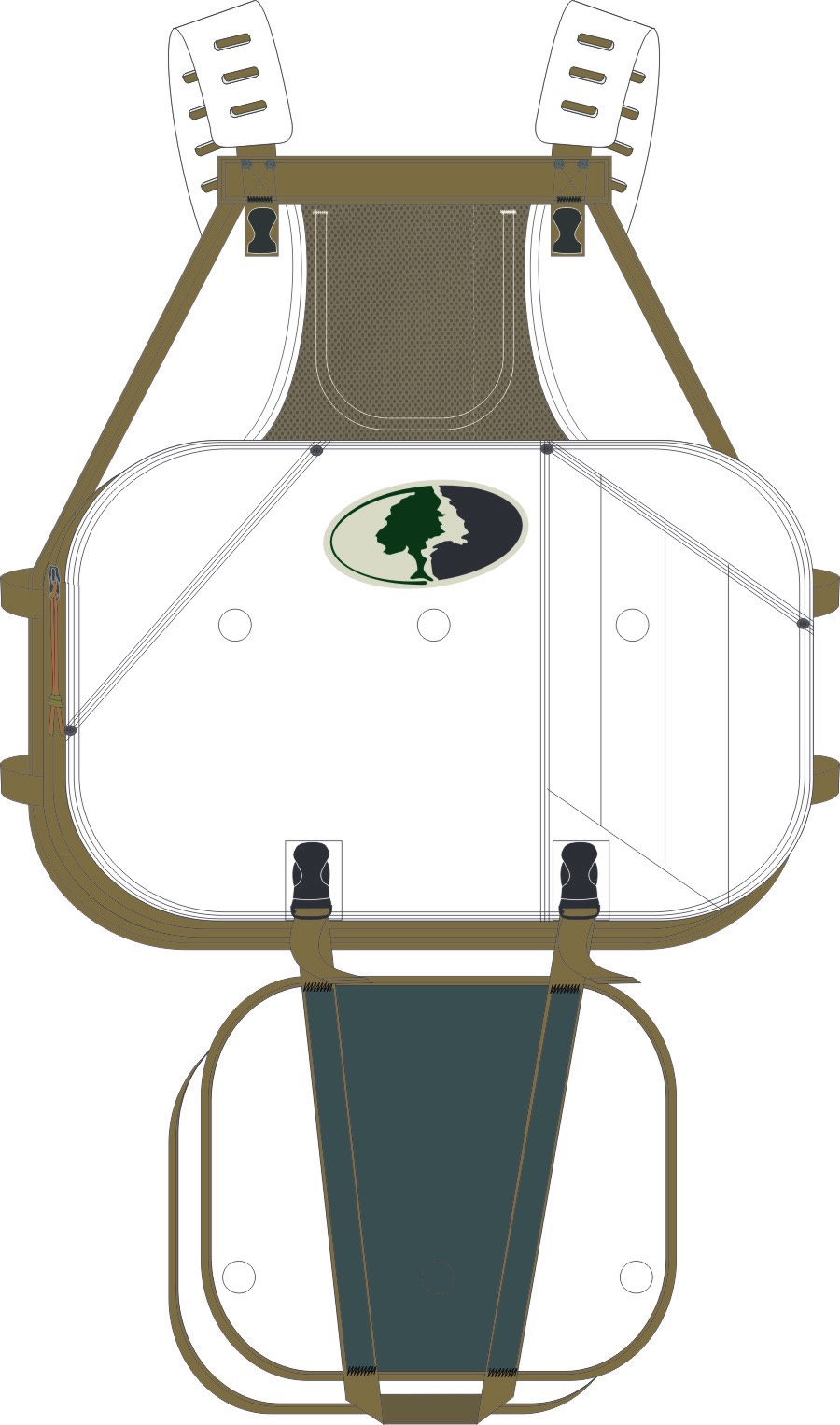 Bob Dixon vest line drawing back