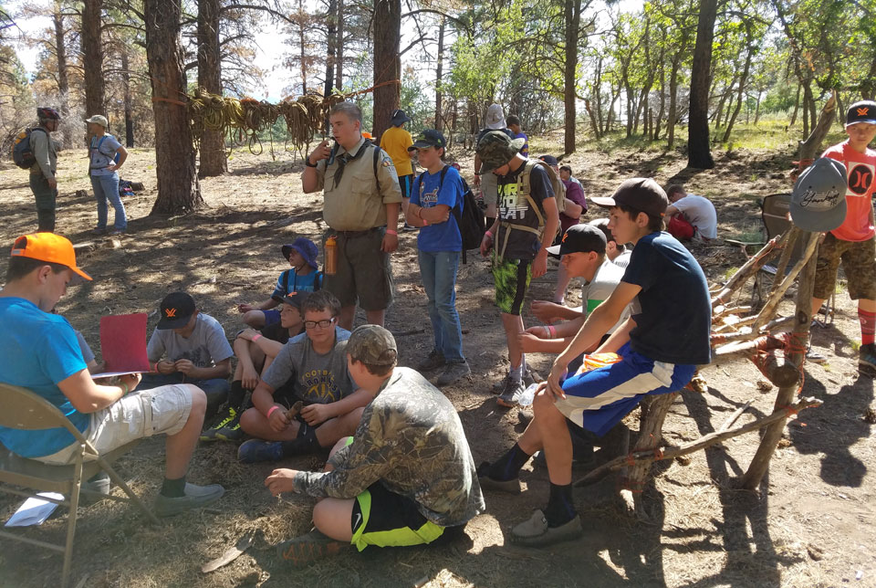 elk scouting with Boy Scouts