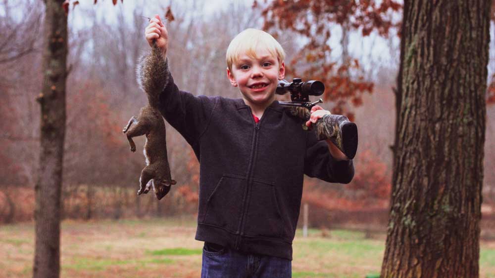 boy's first squirrel hunt