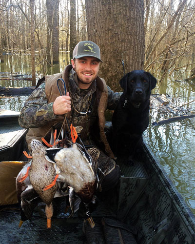 Devlin Hodges duck hunting