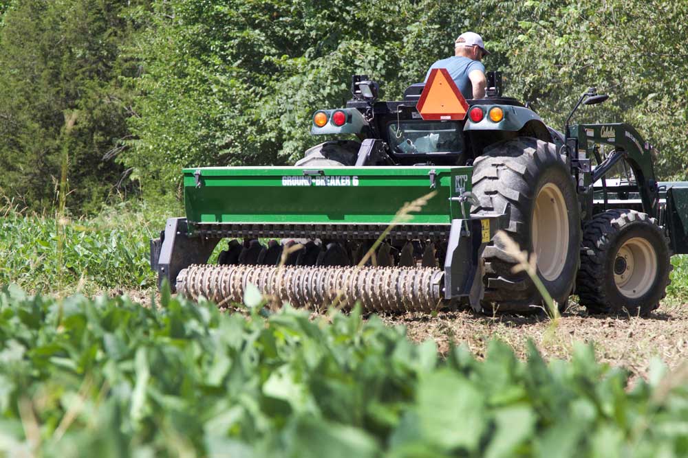 Drury on tractor