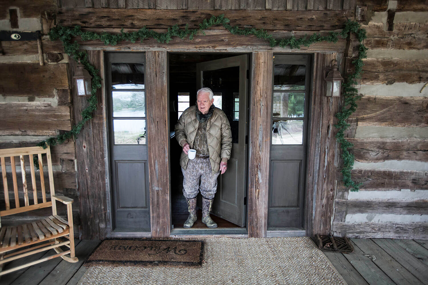 mr fox standing on porch