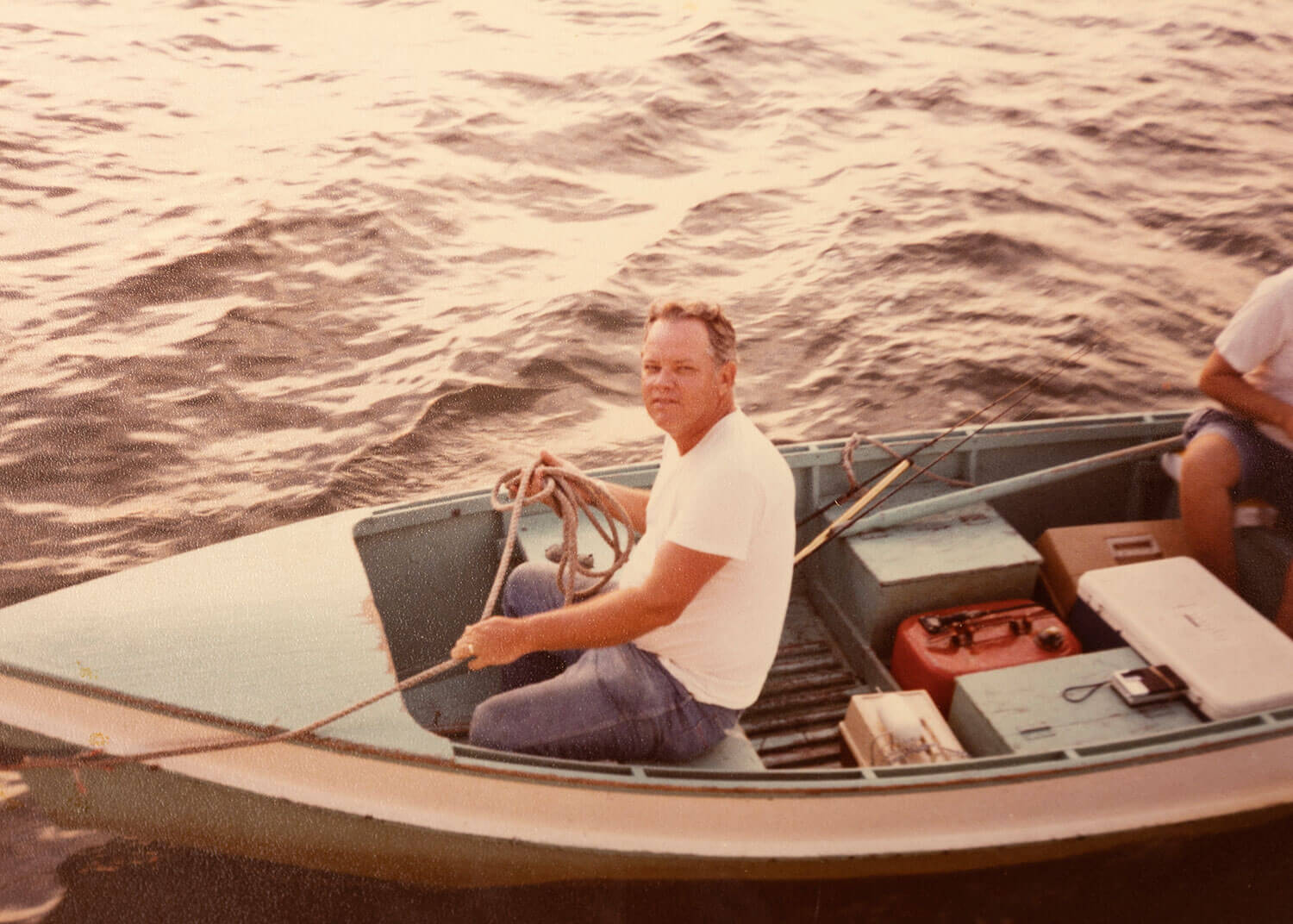 mr fox driving a boat