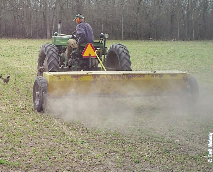 Gamekeeper spreader to fertilizer a food plot