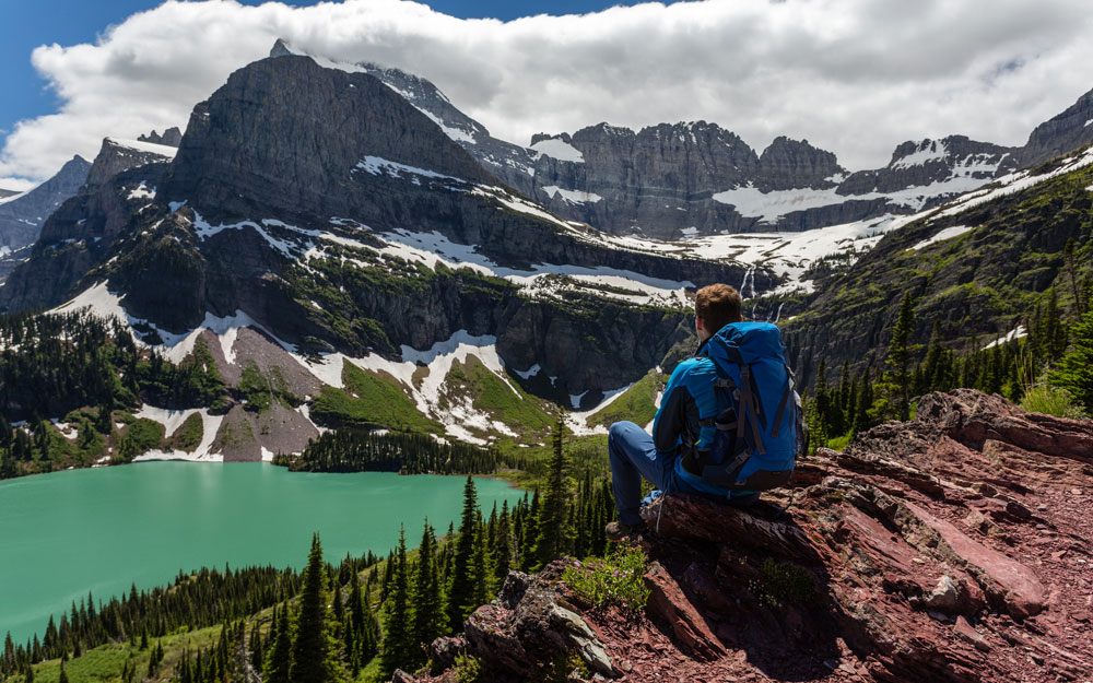 Glacier National Park hiker