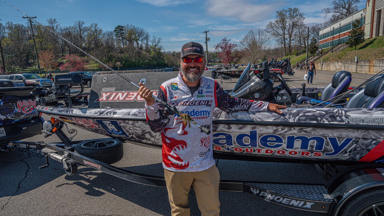 Greg Hackney by his boat