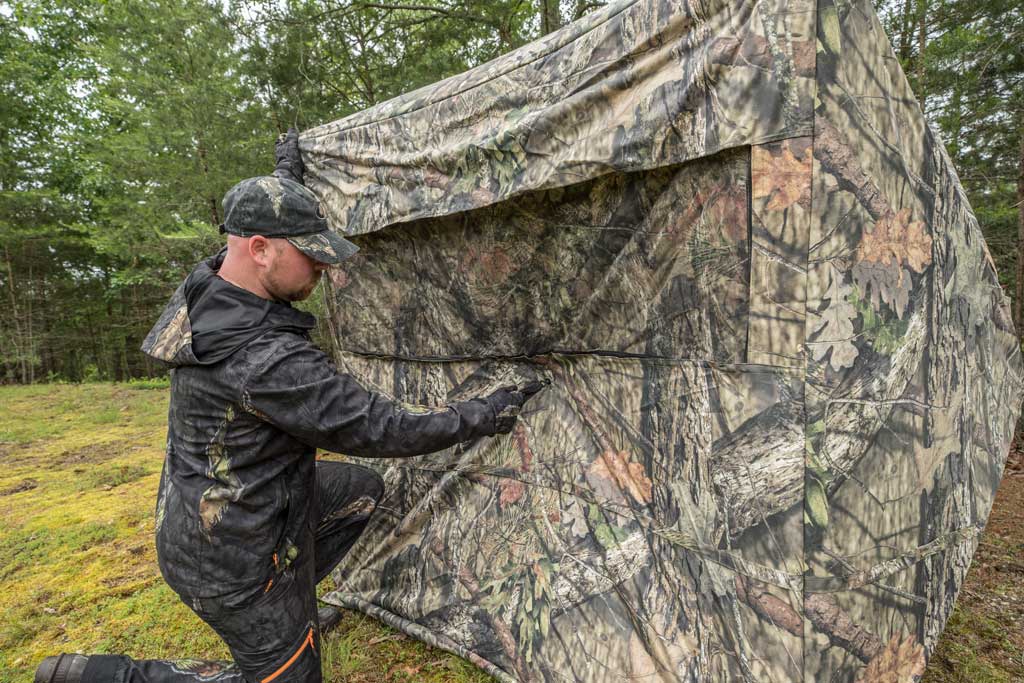 setting up a ground blind