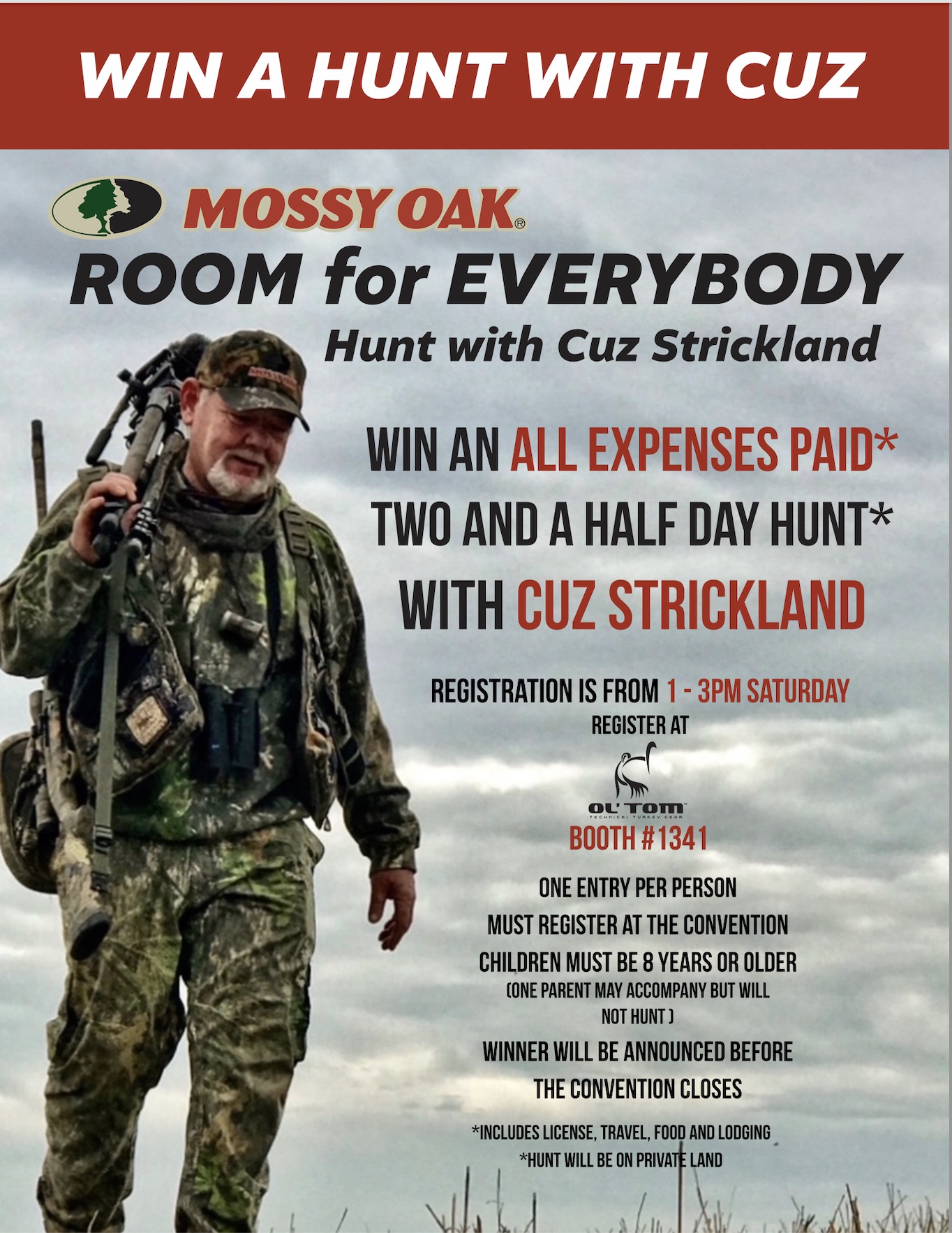 Win a Hunt with Cuz - Register to win a 2-½ day hunt with Cuz Strickland