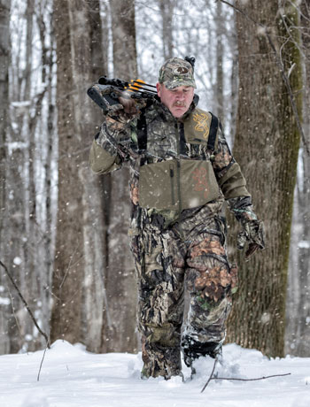 hunting in the snow