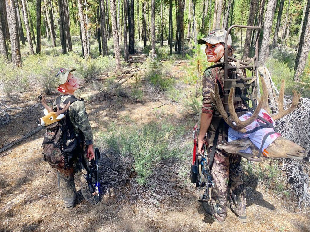 Krissy Knox hunting with her son