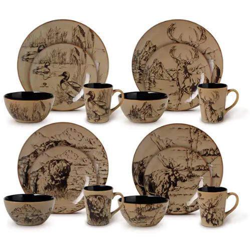 Mossy Oak dinnerware 16-piece