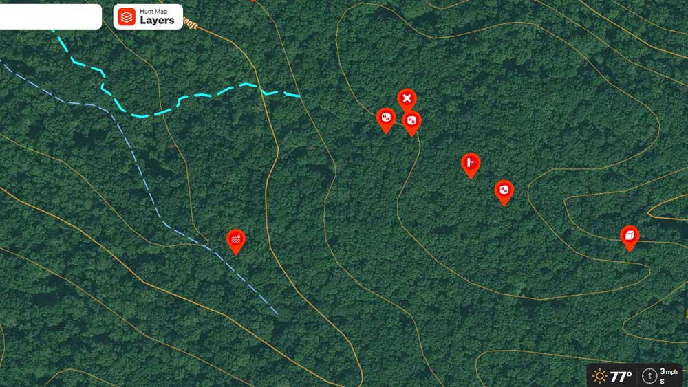 mapping out rut sign