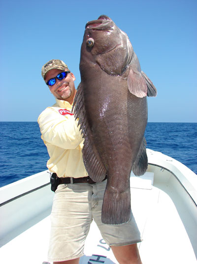 Mark Davis with big grouper