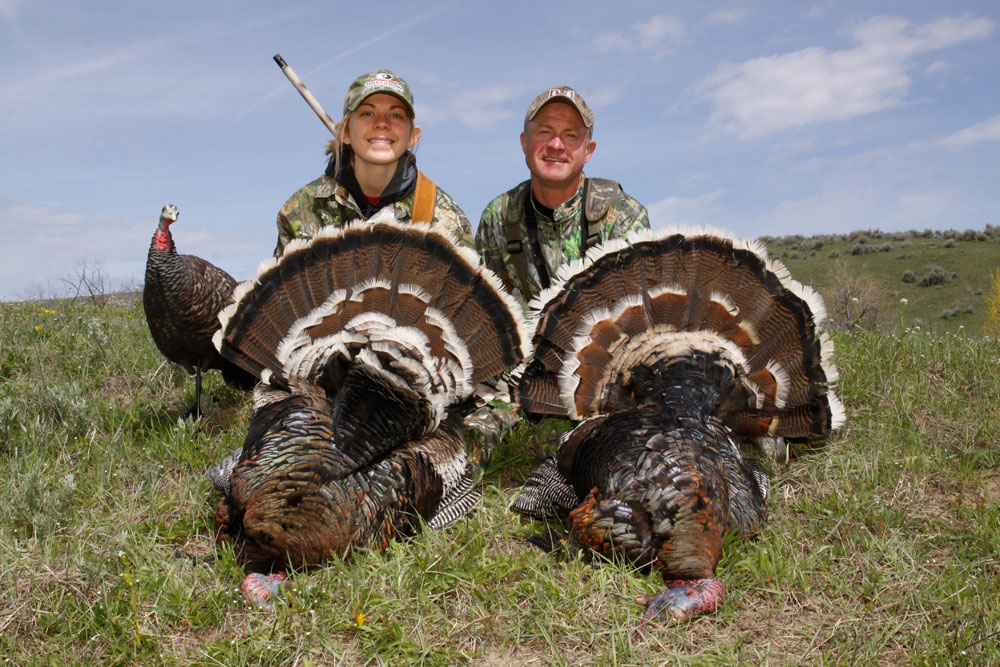 Mark and Katelyn Kayser Merriam's turkeys