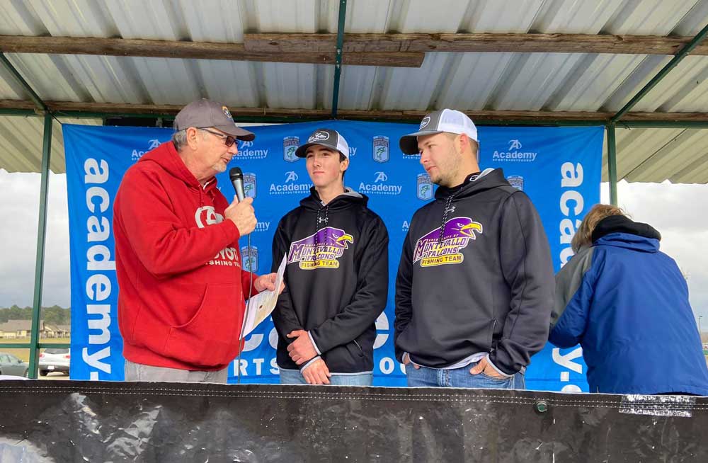 Montevallo Fishing Team Brown and Harless