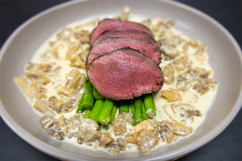 Elk Medallions Morel Cream Sauce