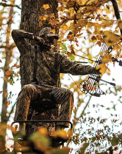 Bow Hunter in treestand