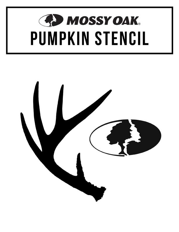 Antler pumpkin stencil