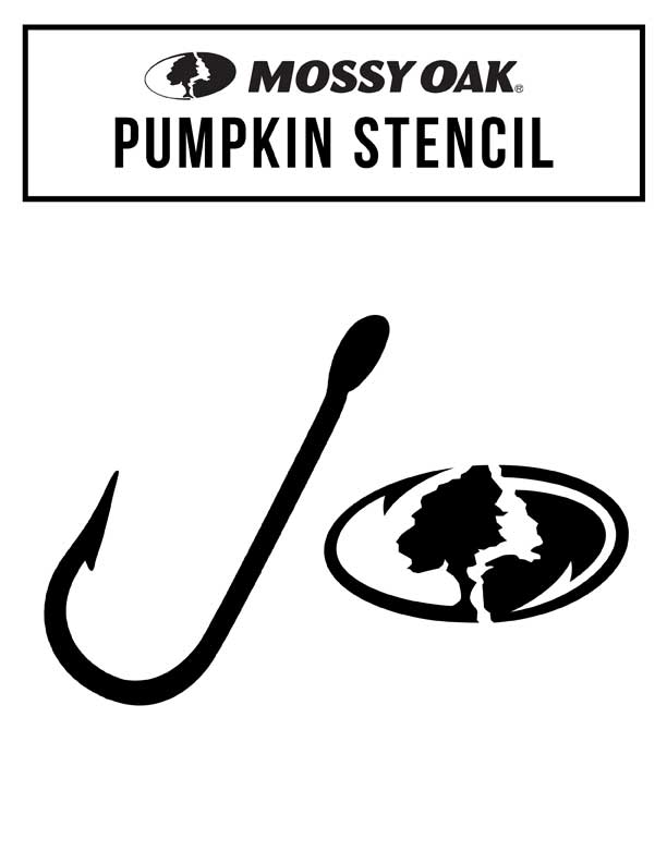 fishing hook pumpkin stencil