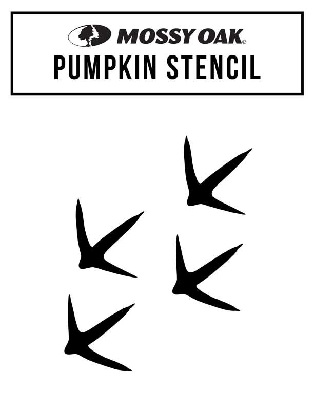 turkey tracks pumpkin stencil