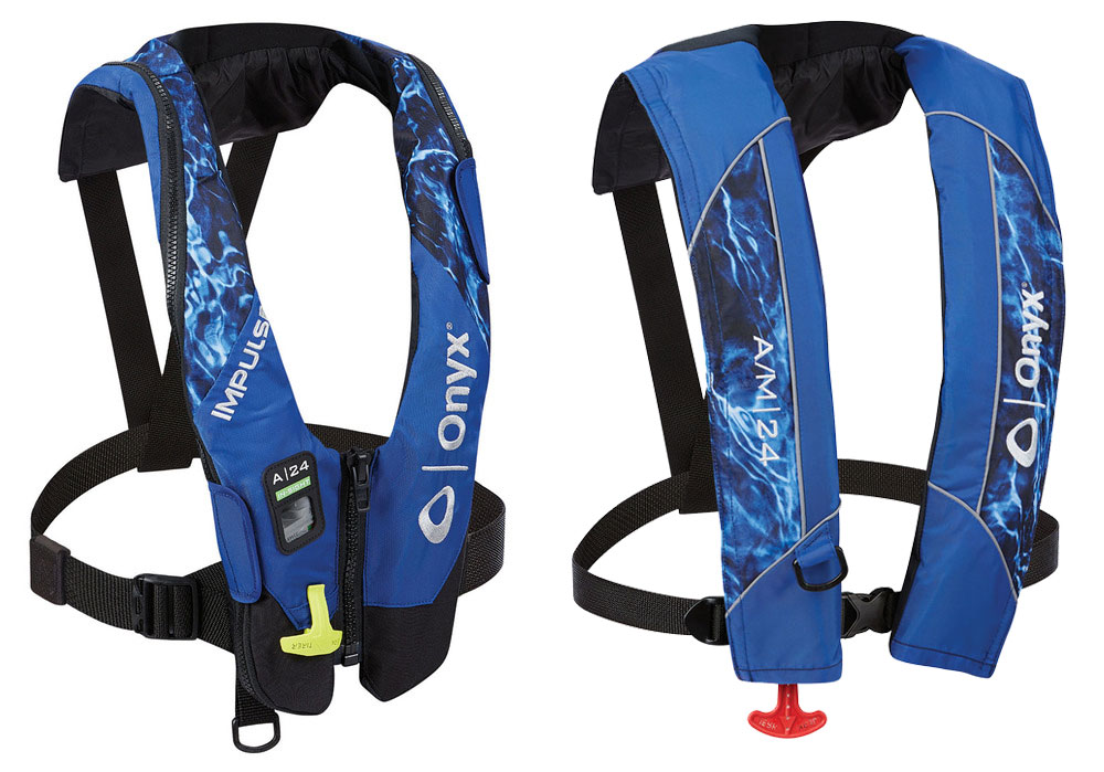 Onyx inflatable life jackets Mossy Oak Elements