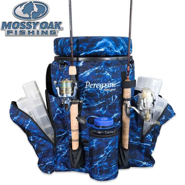 Mossy Oak Storage Crate with Dry Bag, Fishing Accessories Kit and Rod  Holder