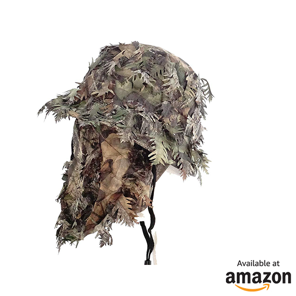 cap mask leafy camo