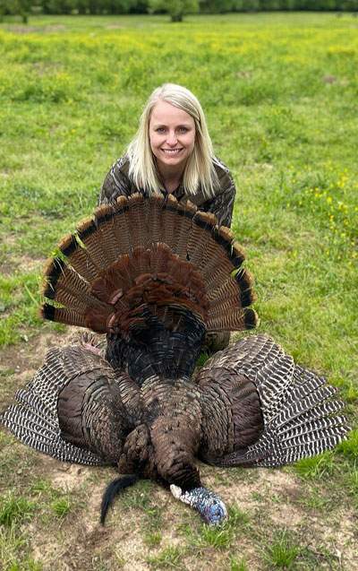 female turkey hunter