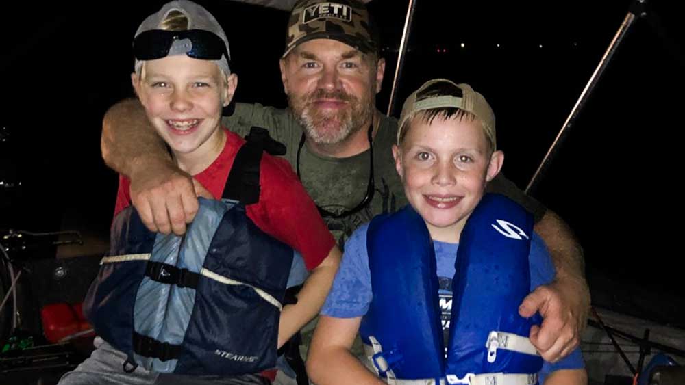 Brodie Swisher boys after bowfishing storm